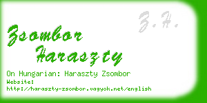 zsombor haraszty business card